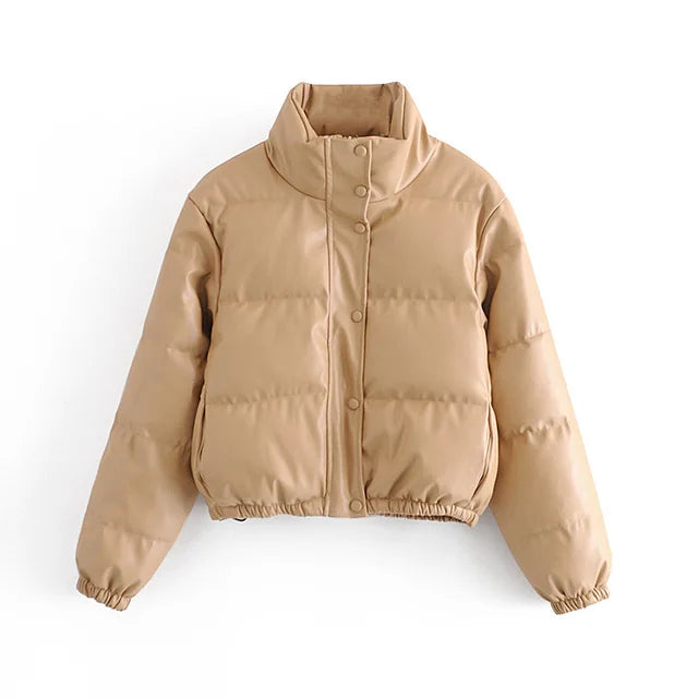 Women Winter PU Leather Coats
