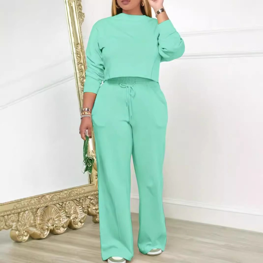 Freizeit-Zweiteiler Strickpullover-Set für Damen