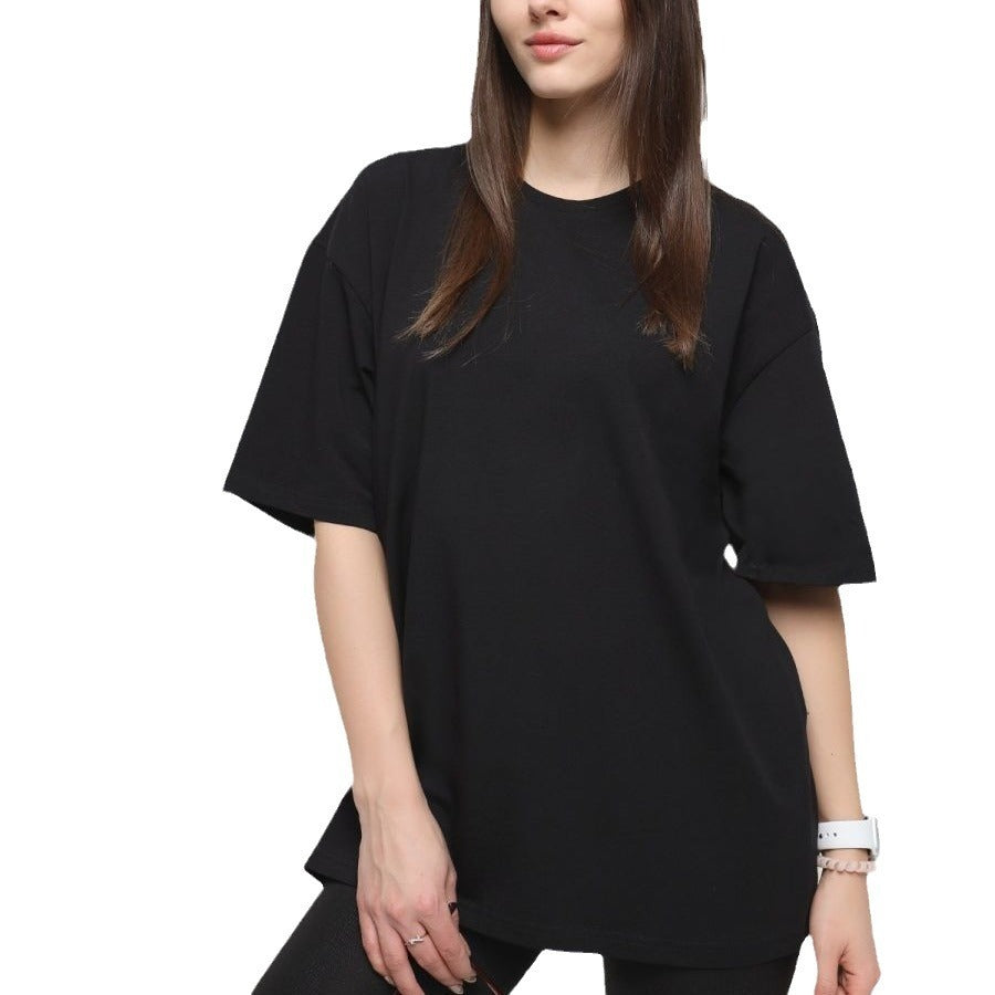 Damen T-Shirt aus reiner Baumwolle mit kurzen Ärmeln