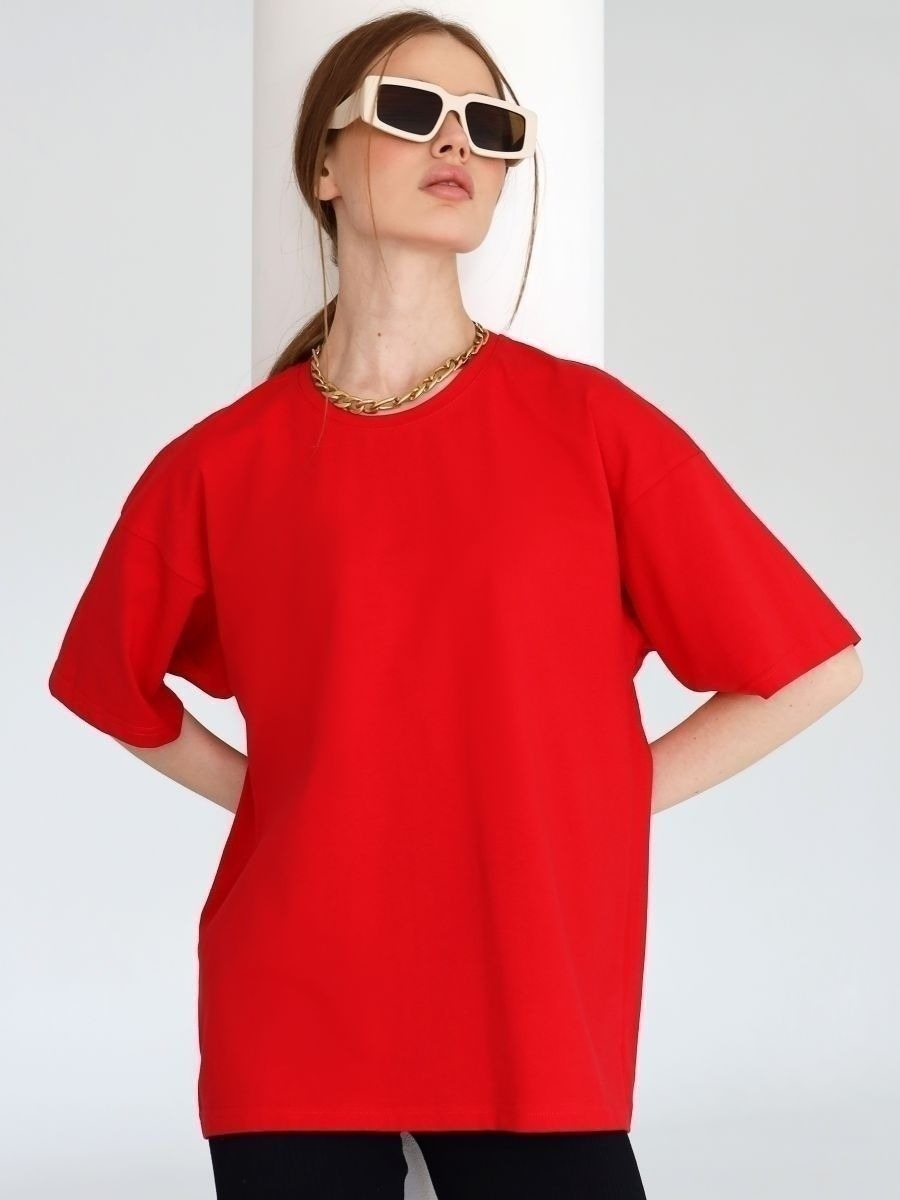 Damen T-Shirt aus reiner Baumwolle mit kurzen Ärmeln