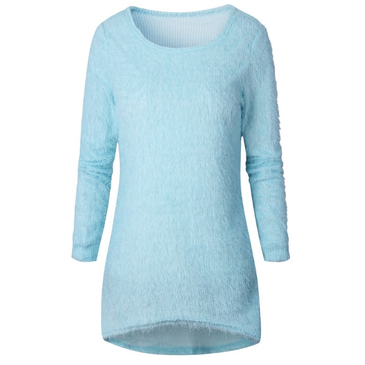 Solid Color Women's Plush  Sweater