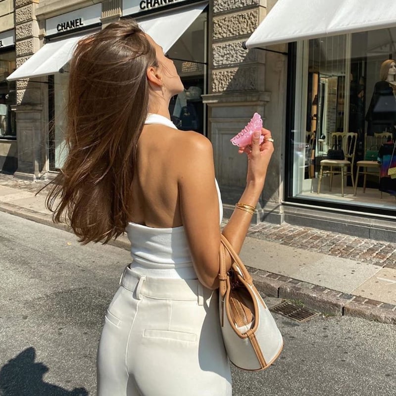 Halter-neck Short Vest