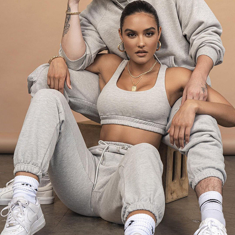 Women's Casual Two-Piece Crop Top and Pants Set