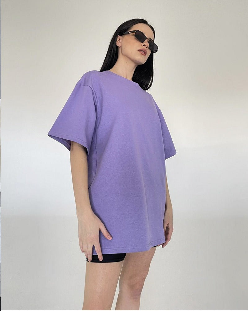 Damen T-Shirt aus reiner Baumwolle mit kurzen Ärmeln
