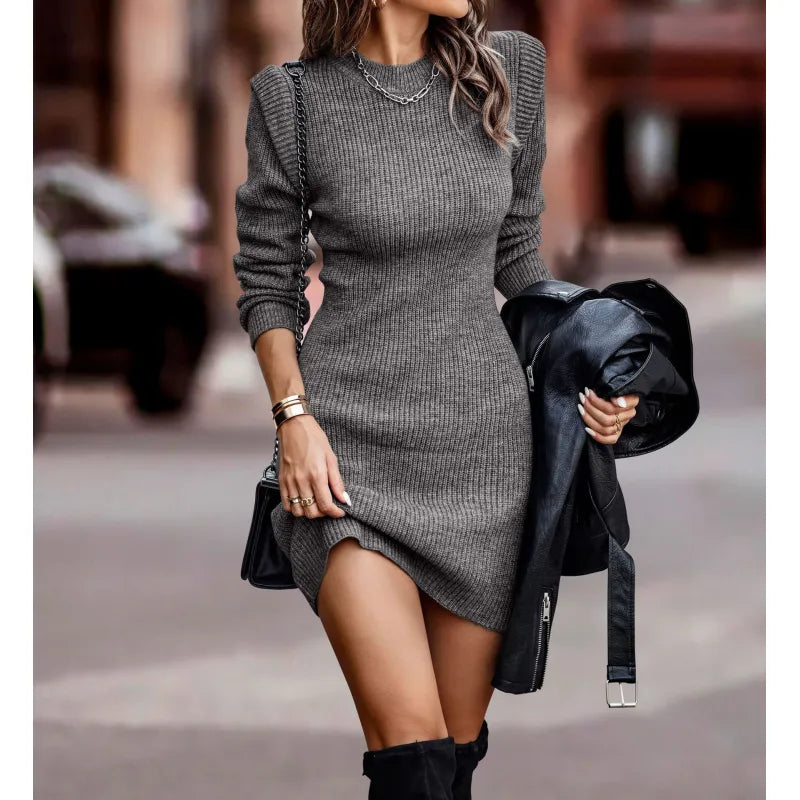 Long sleeve sweater dress