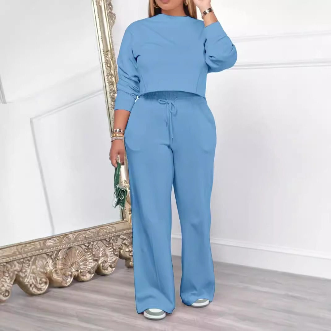 Freizeit-Zweiteiler Strickpullover-Set für Damen