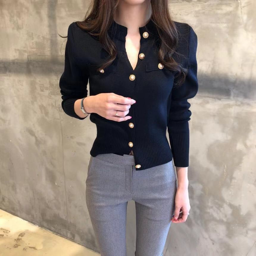 Women's Single-Breasted Knit Cardigan
