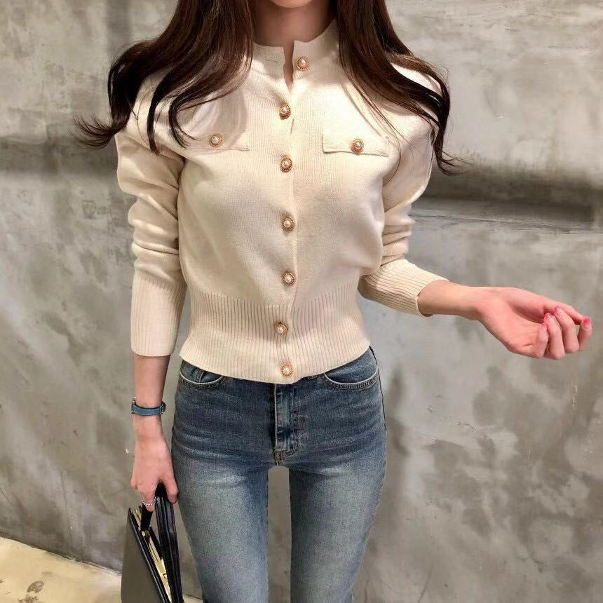 Women's Single-Breasted Knit Cardigan