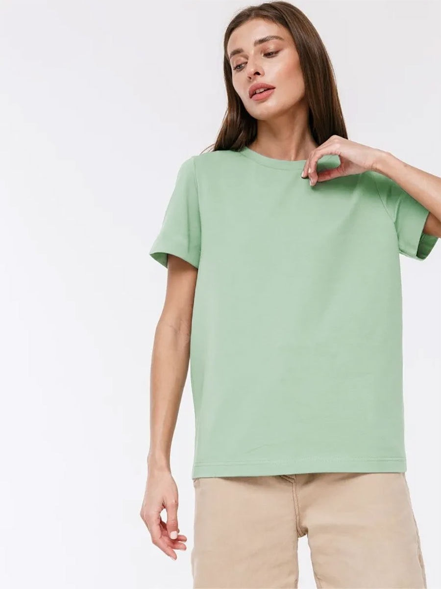 Freizeit-Rundhals-Kurzarm-T-Shirt