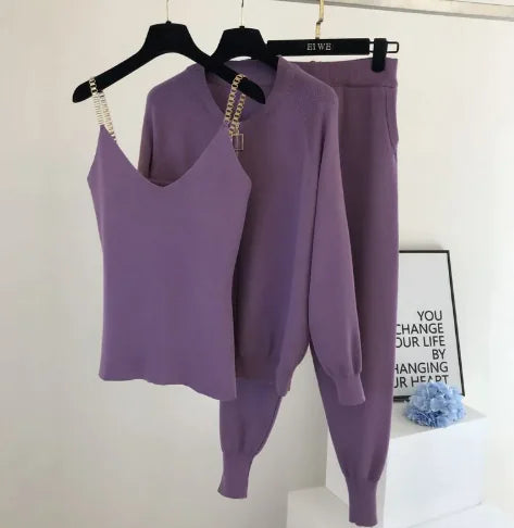 Three-piece Stylish Sports Suit