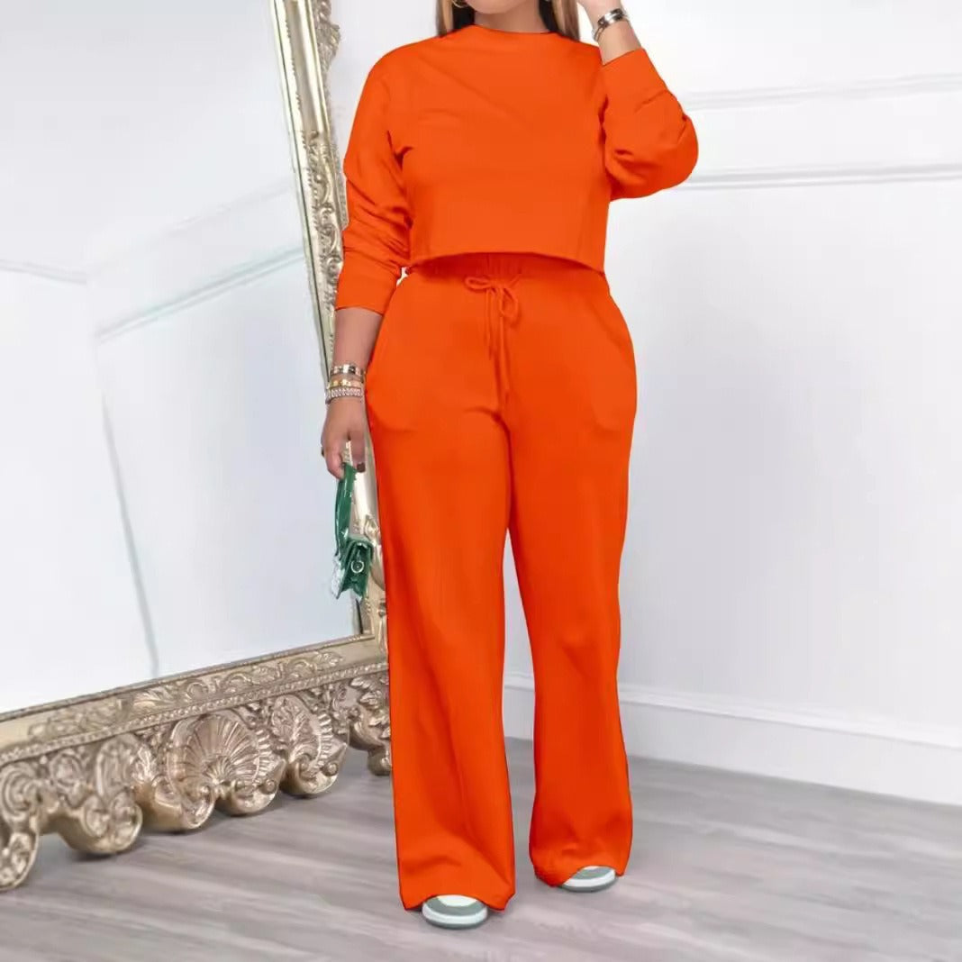 Freizeit-Zweiteiler Strickpullover-Set für Damen
