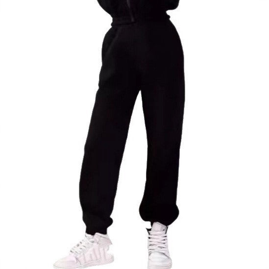 Fleece-gefütterte High-Waist Jogginghose