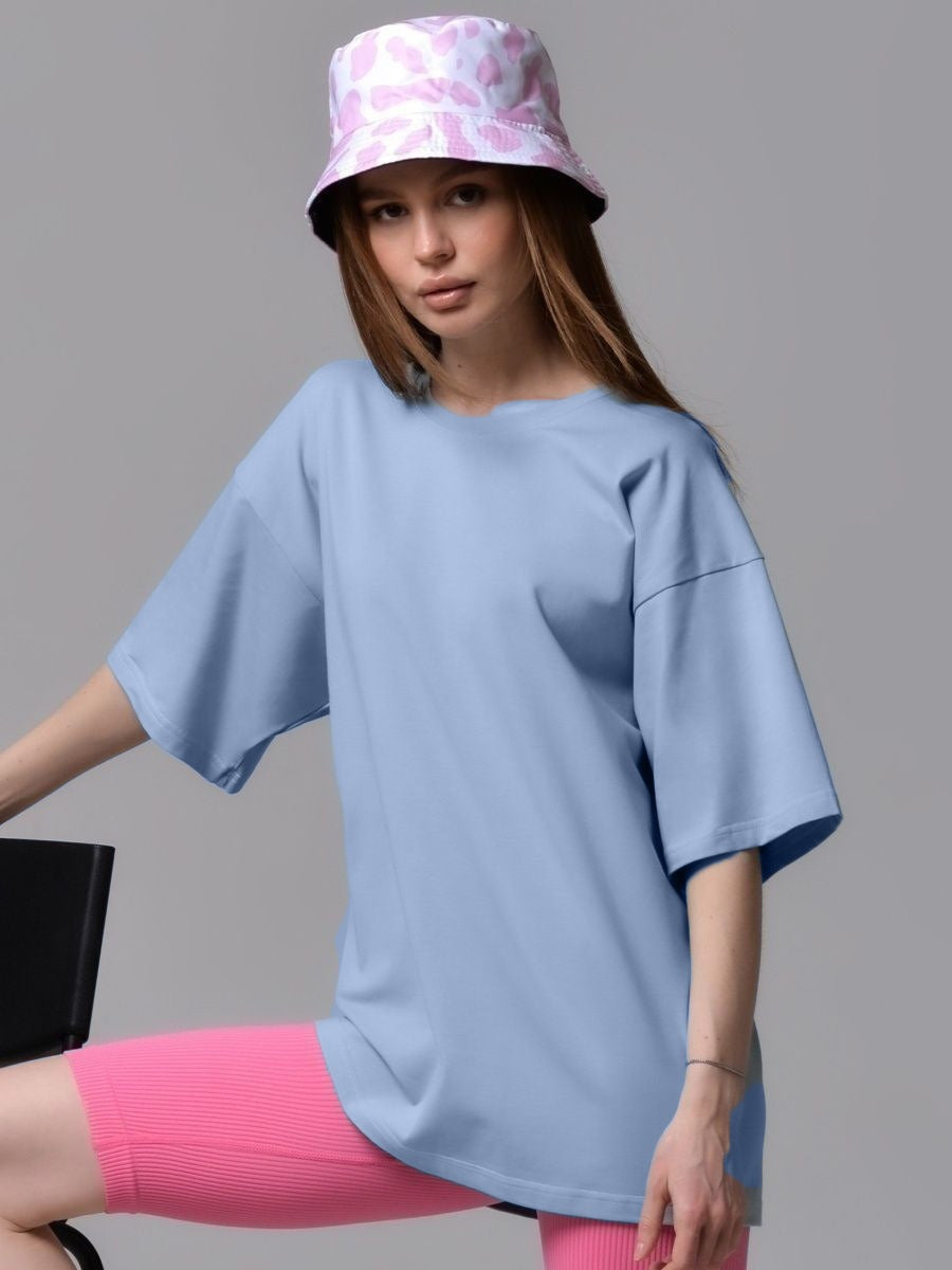 Damen T-Shirt aus reiner Baumwolle mit kurzen Ärmeln