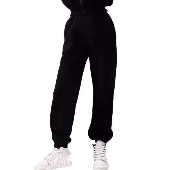 Fleece-gefütterte High-Waist Jogginghose