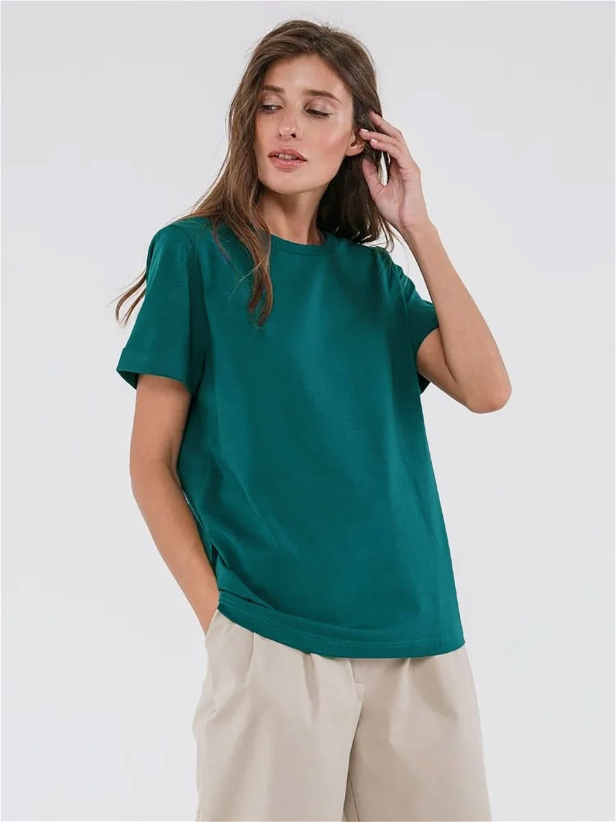 Freizeit-Rundhals-Kurzarm-T-Shirt