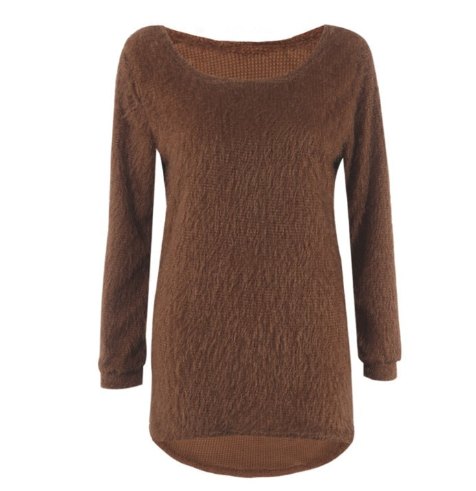 Solid Color Women's Plush  Sweater