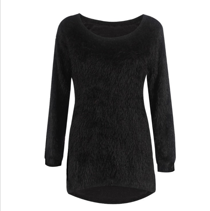 Solid Color Women's Plush  Sweater