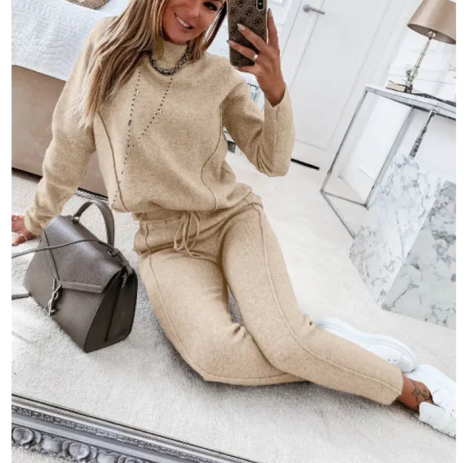 Elegant sports sweater and pants set