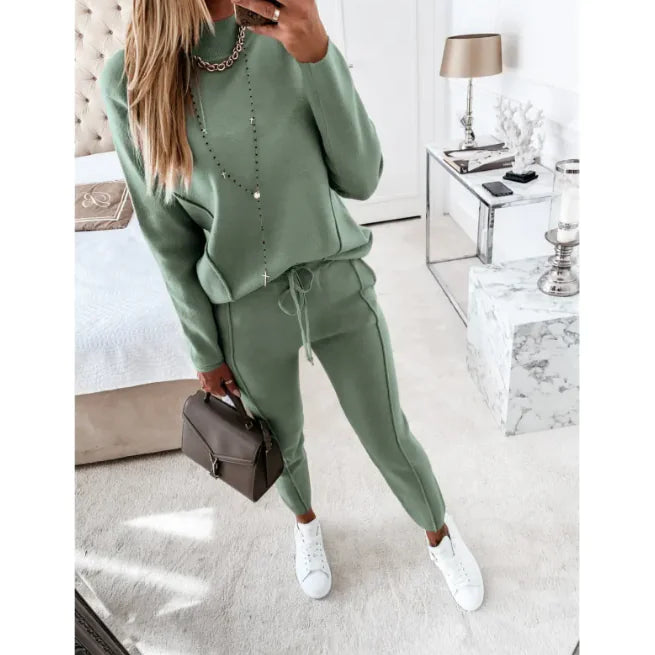 Elegant sports sweater and pants set